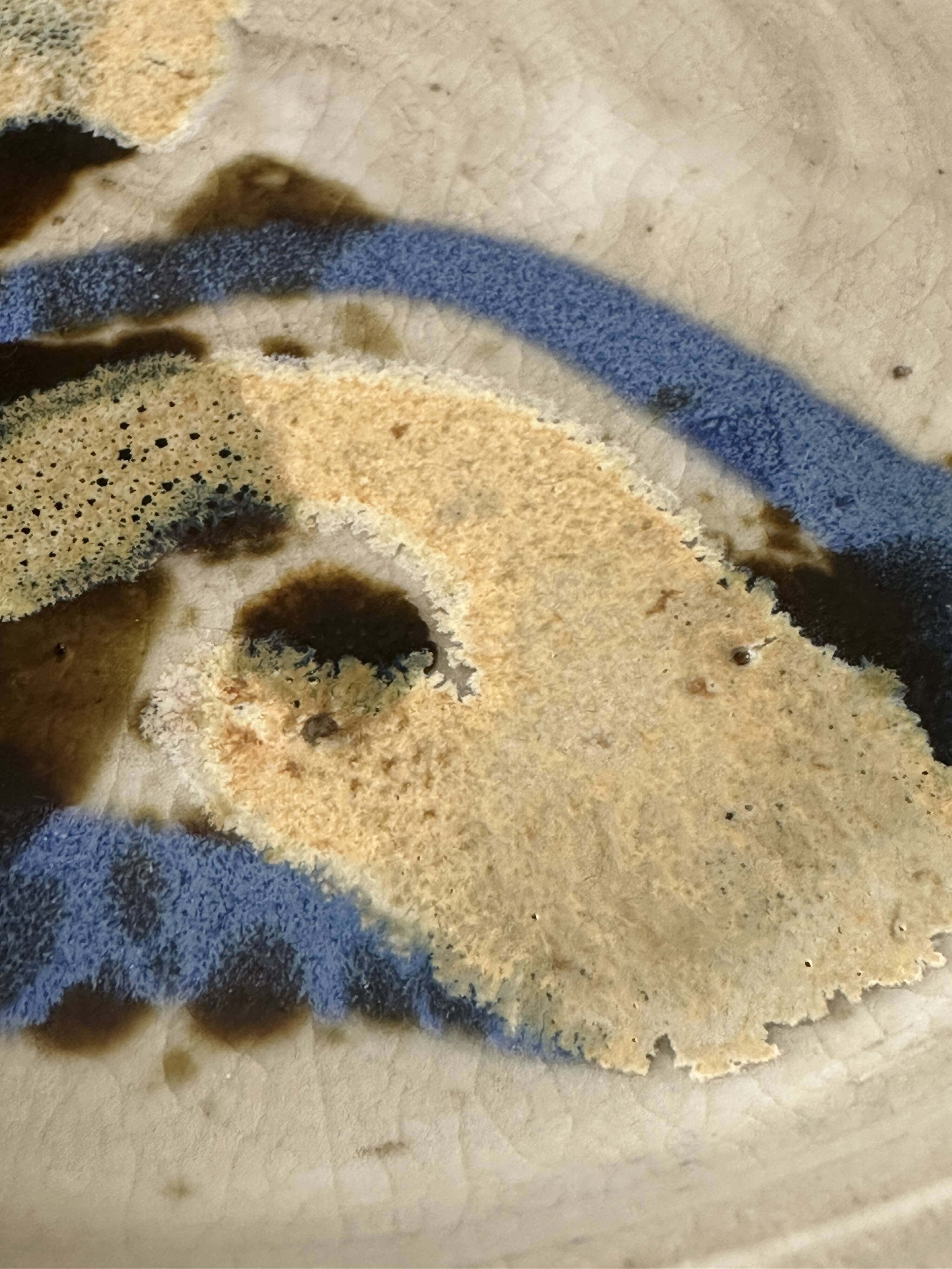 Ceramic plate signed vintage 70s