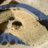 Ceramic plate signed vintage 70s