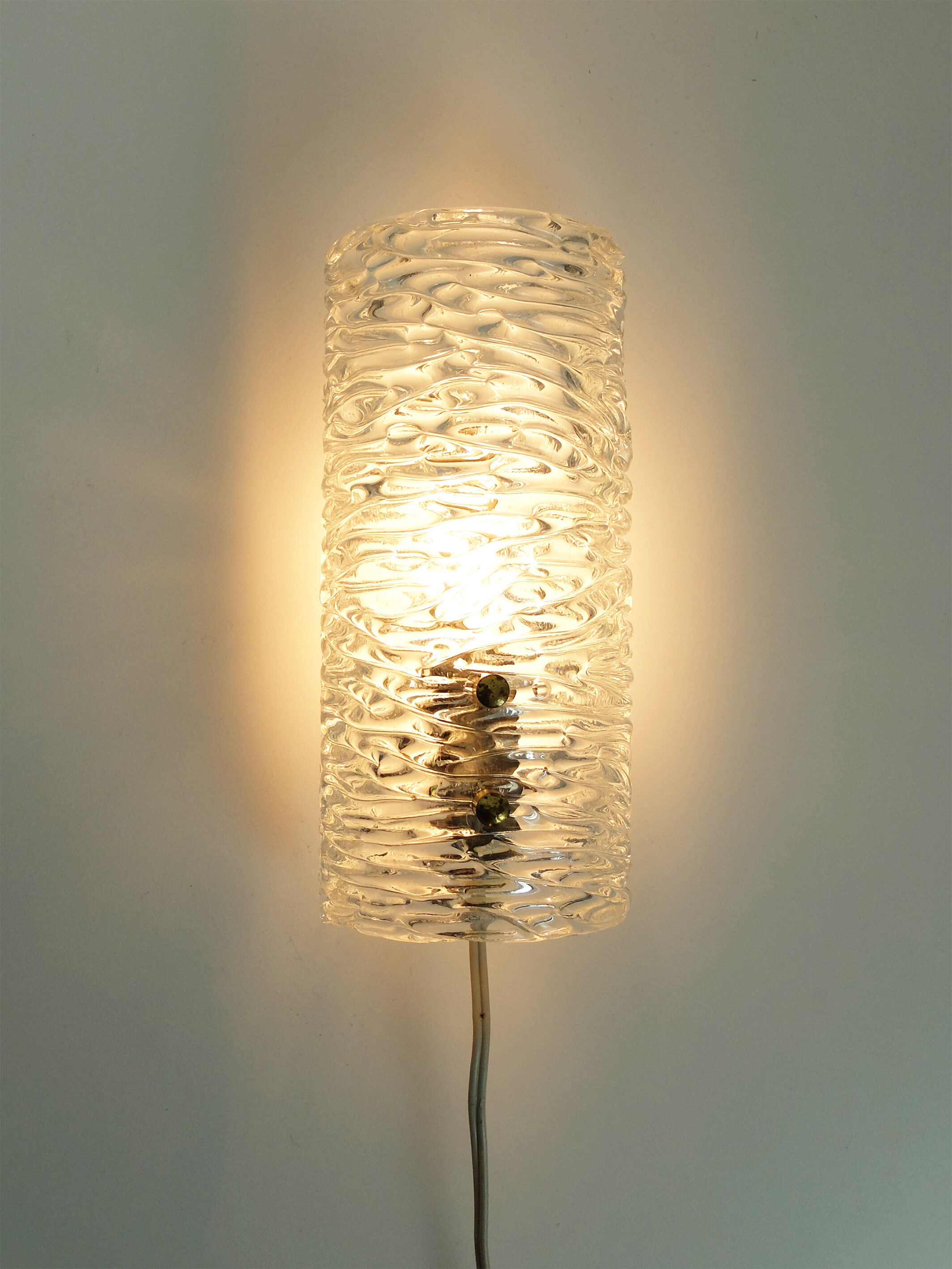 Vintage Swedish wall lamp model 8493 by Carl Fagerlund for Orrefors, 1960s