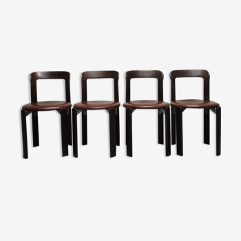 Suite of 4 chairs by Bruno Rey