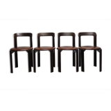 Suite of 4 chairs by Bruno Rey