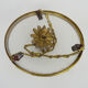 Art nouveau glass washbasin suspension, bronze structure with 3 lights