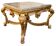 Table de milieu en bois doré table basse Louis XVI