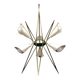 Metal chandelier mid-century modernist by Stilnovo, 1970s