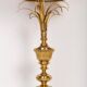 Mid-Century Hollywood Regency Orange Velvet Table Lamp, France, 1960s