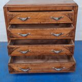 Oak art deco chest of drawers