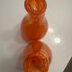 Pair of vintage blown glass vases in orange – Murano style – years