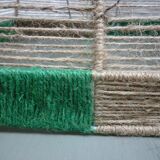 Lampshade pyramid in bistre and green jute thread