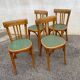 Série de 4 chaises bistrot vertes