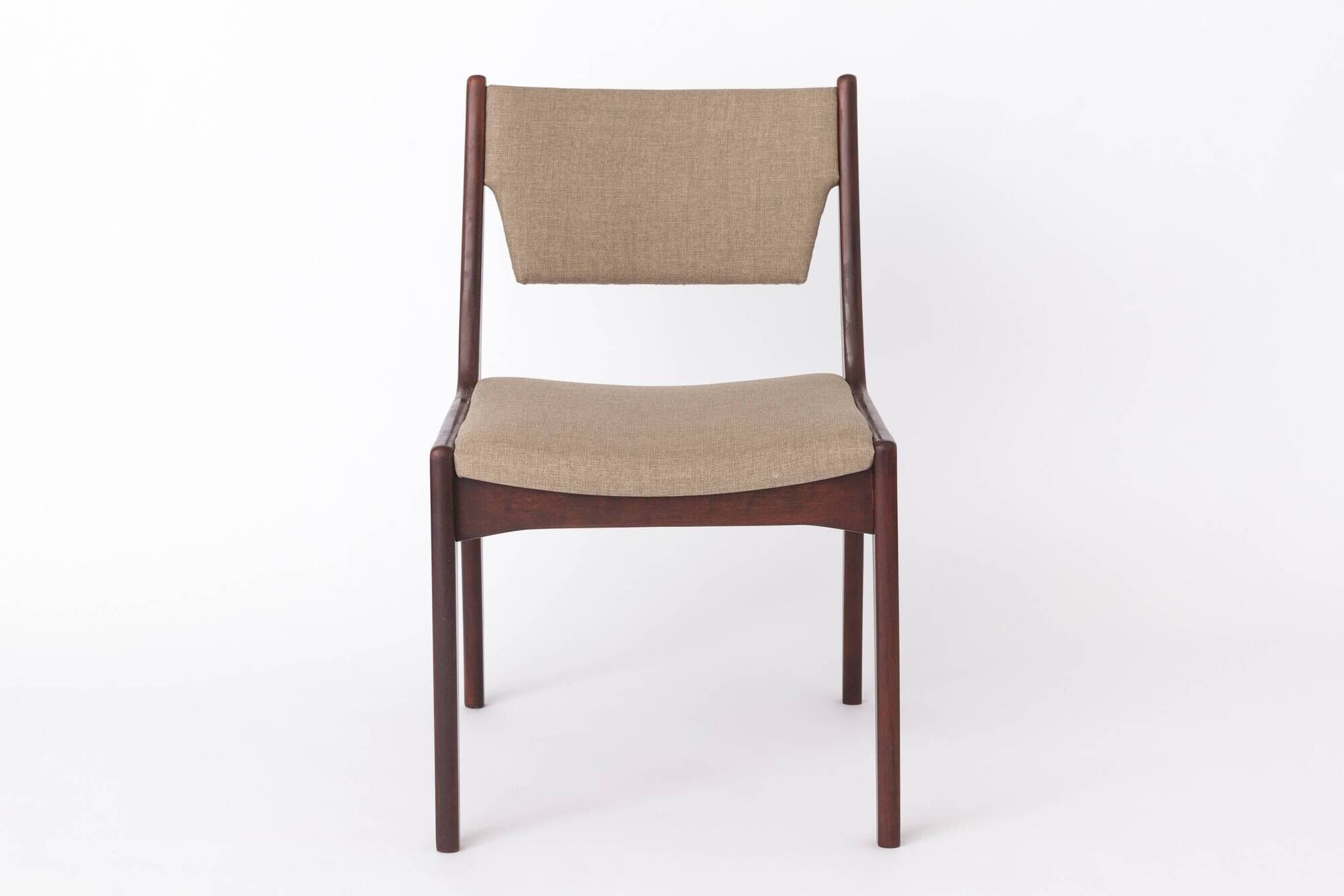 Set of 4 Vintage Teak Chairs | 1960s-70s Mid-Century Modern Seating | Wide