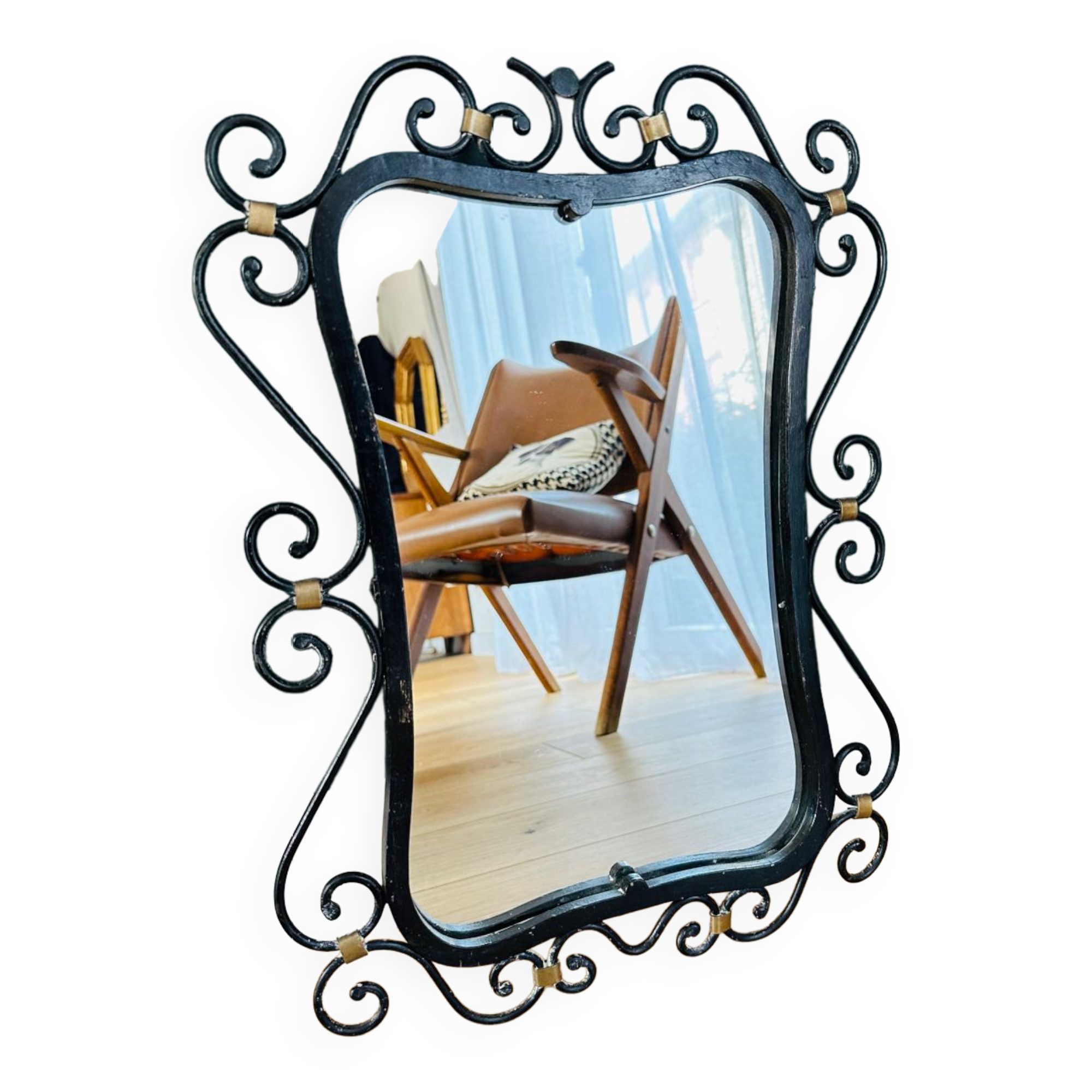 Miroir fer forgé