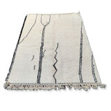 Berber carpet abstract patterns black 175x240 cm