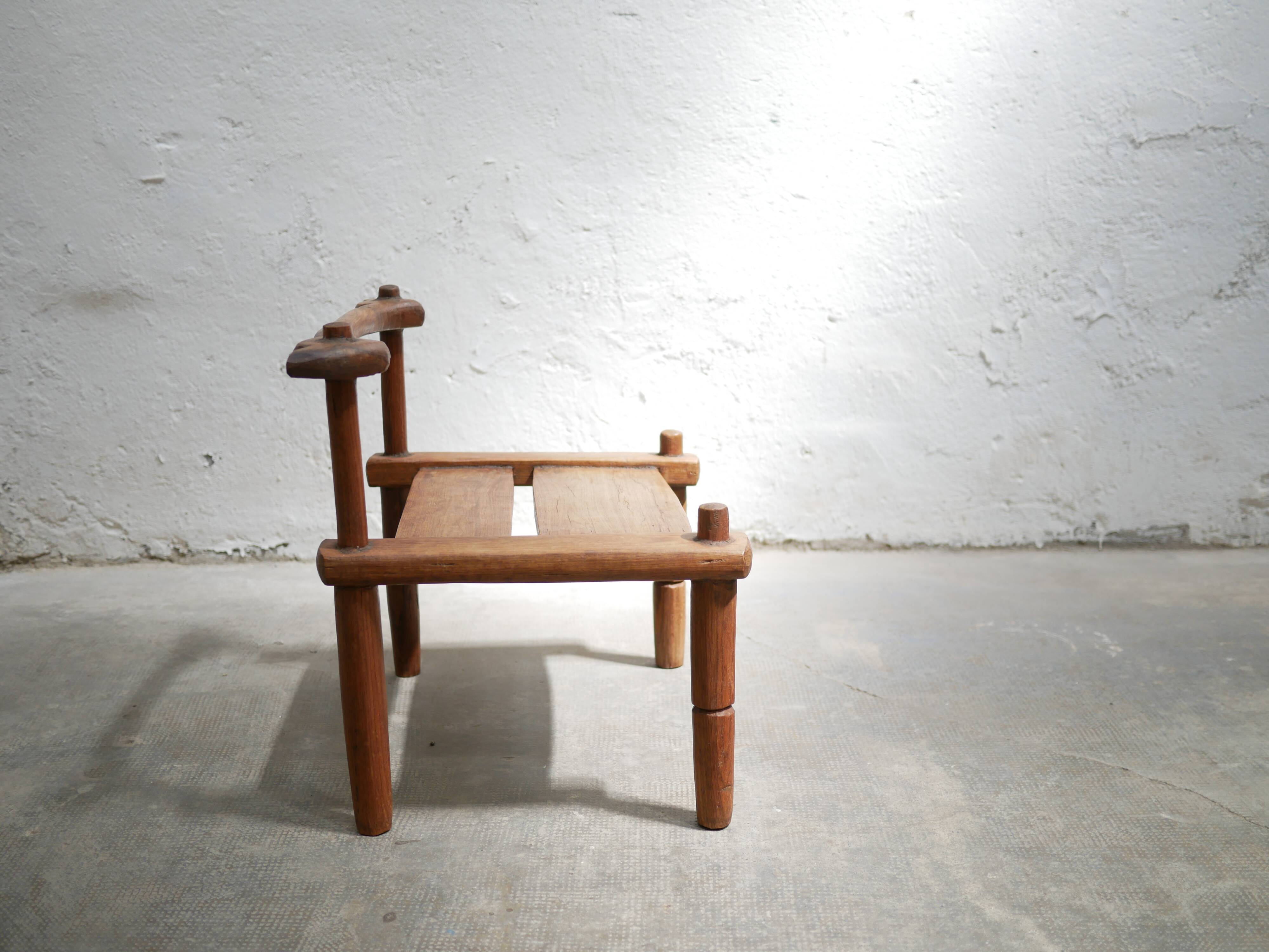 Ancient brutalist African chair