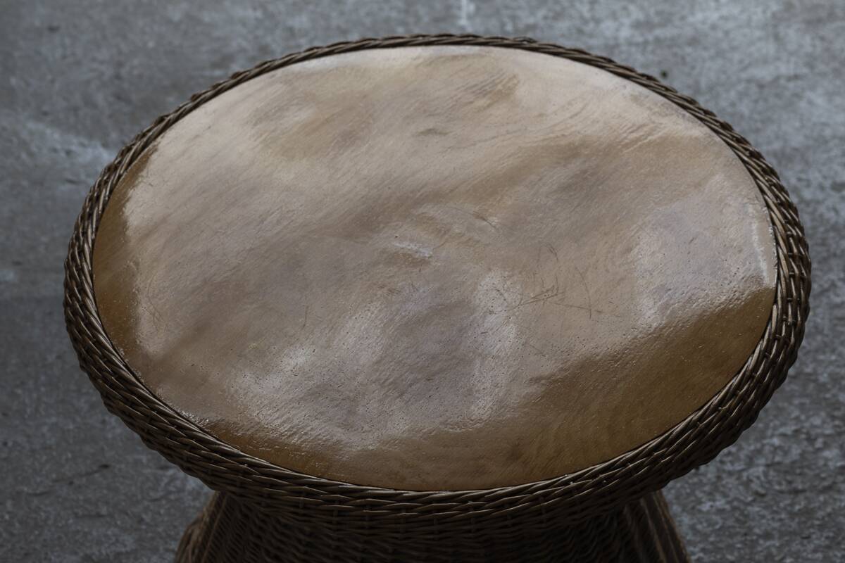 Side table, rattan, 1960s