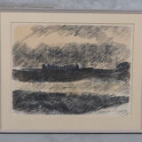 Original Lithograph by listed Swedish Artist Hugo Zuhr, Signed, 1960's