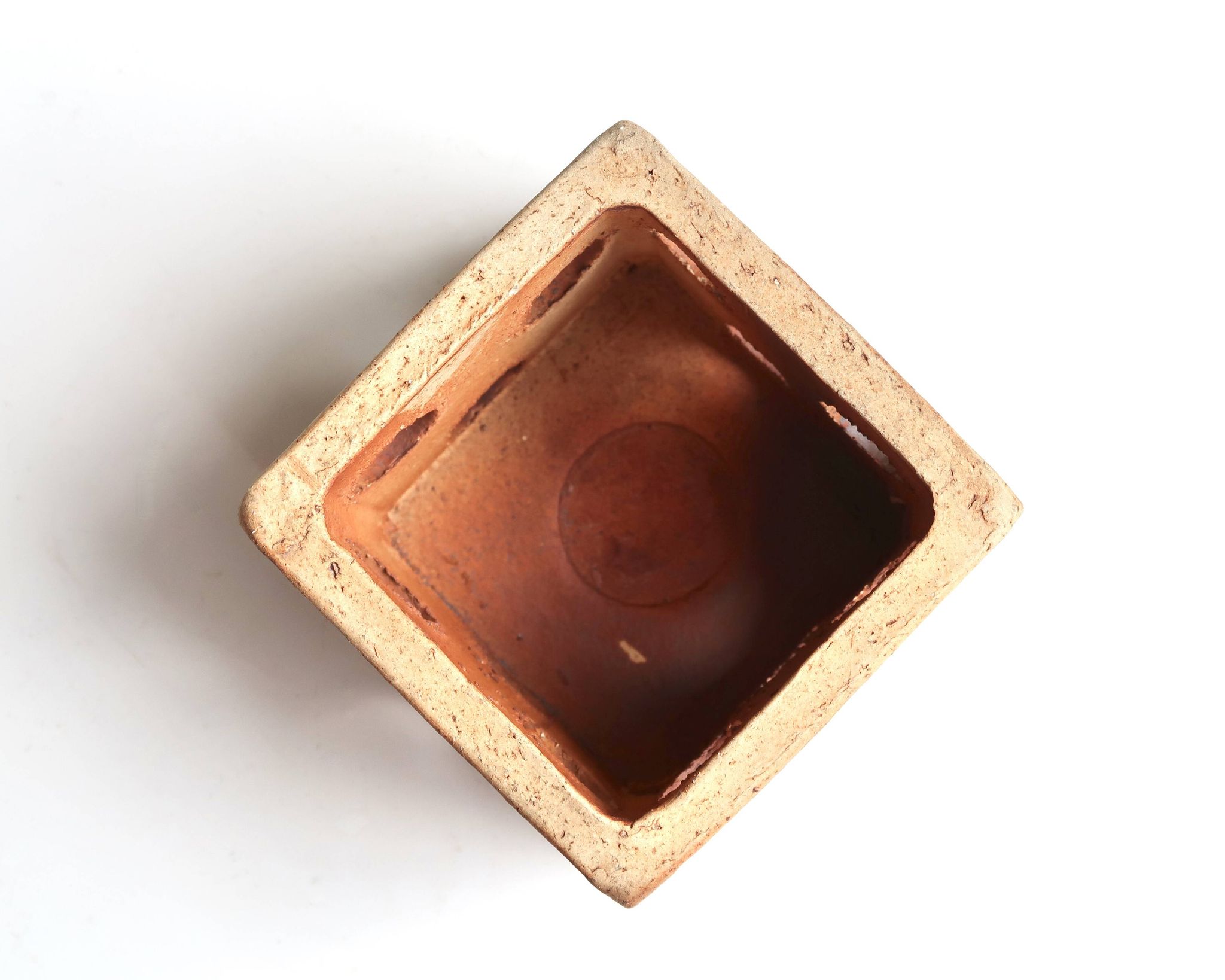 Ceramic cube candle holder by Raymonde Leduc, Vallauris, 1960s