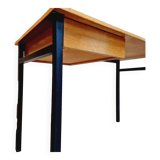 Wood and black metal desk