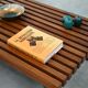 French slatted wood coffee table / bench, 1960s