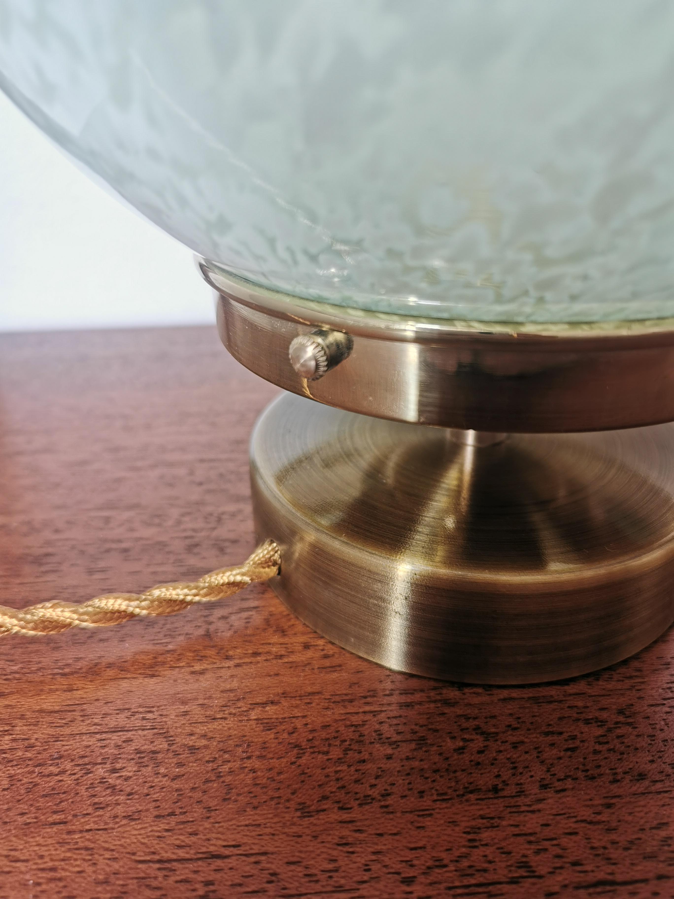 Clichy glass globe laying lamp