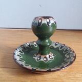 Trojan glazed ceramic cellar rat candle holder Bulgaria