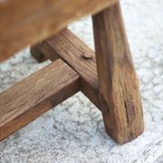 Vintage stool, wooden stool, antique stool, plant stand, small bench