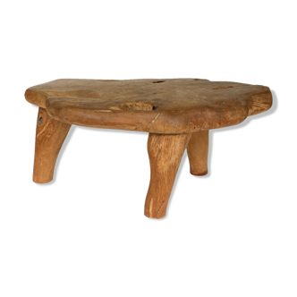 Brutalist wabi sabi organic tree coffee table, 100 cm, Dutch 1970s-1980s