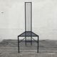 Chair with high back in vintage metal 1980