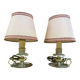 Pair of Vintage Brass Cave Rat Bedside Lamps France