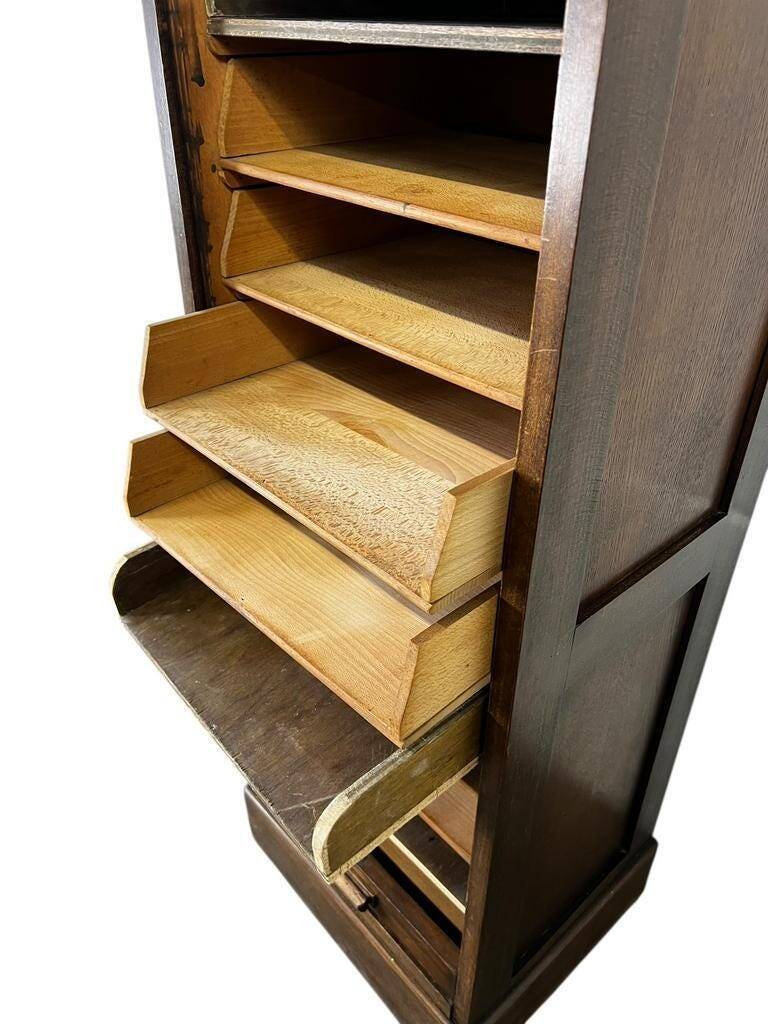 Vintage wooden archive cabinet / curtain cabinet