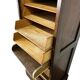 Armoire d'archives vintage en bois / armoire à rideau