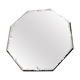 Bevelled and chiseled hexagonal mirror 27x27cm
