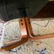 Footrest 80s skaï and wood