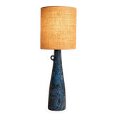 Jacques Blin - Grande lampe bouteille bleu