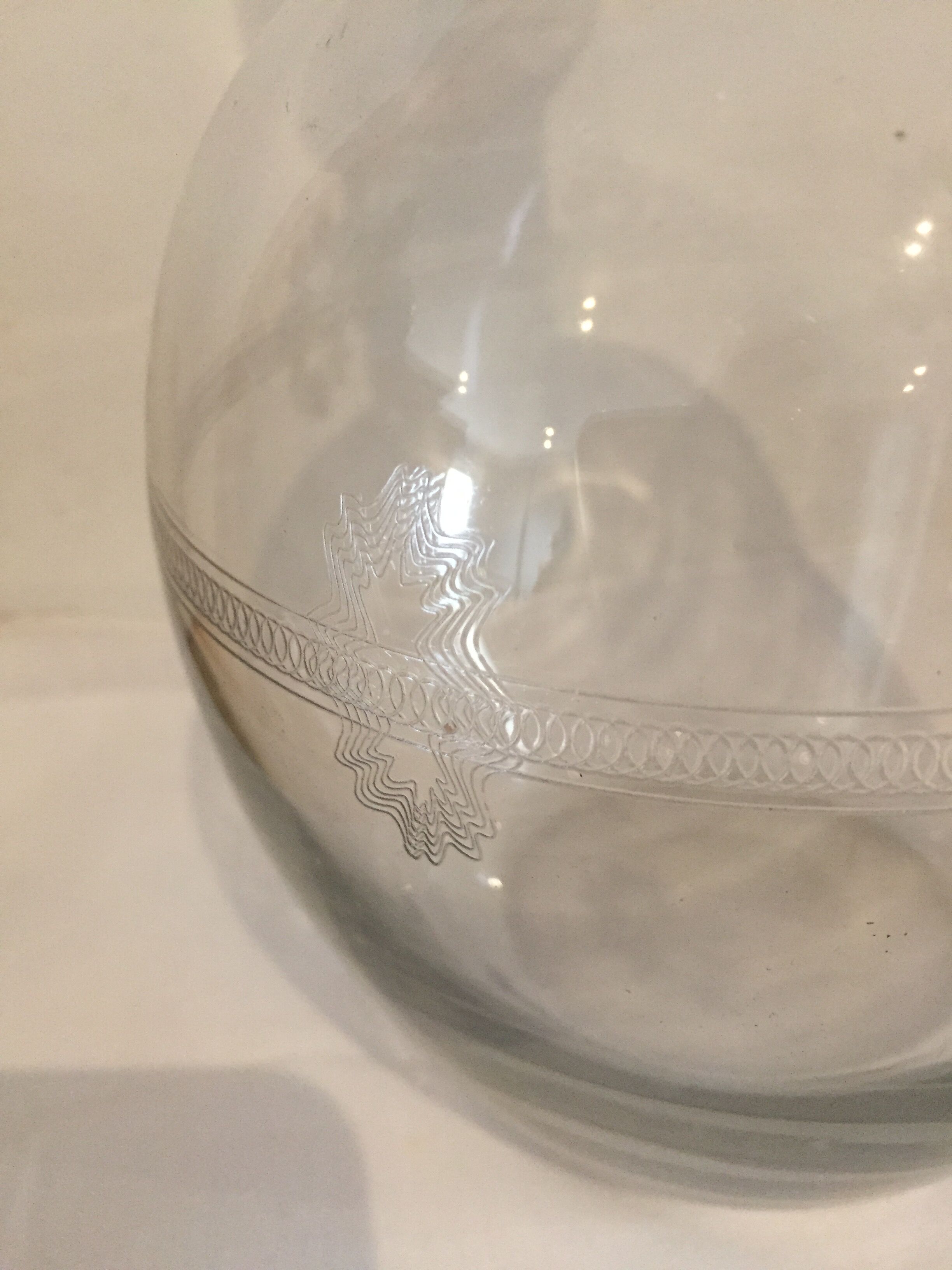 Two old liquor decanters