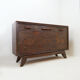 Buffet vintage en bois de wengé avec pieds évasés vers l'extérieur