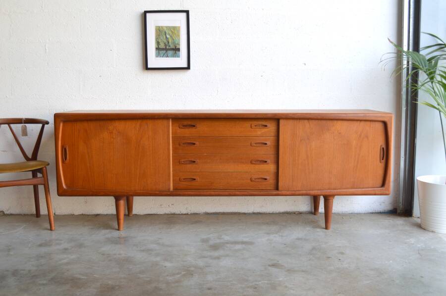 Danish teak sideboard by H.P. Hansen 220cm