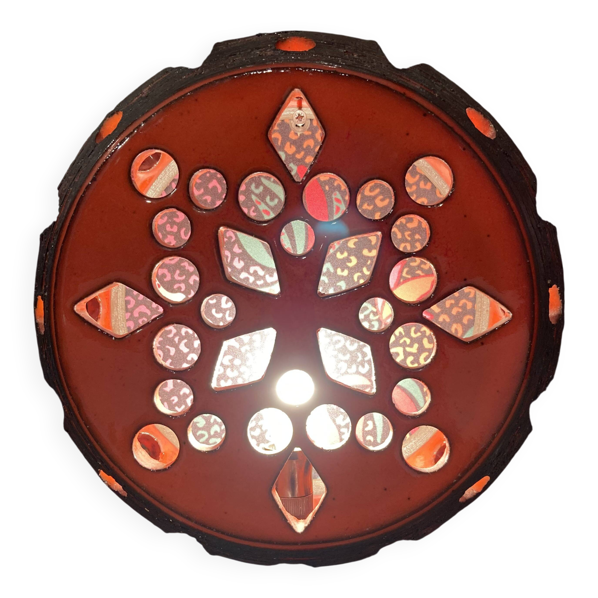 Large ceramic wall light, 1950s design