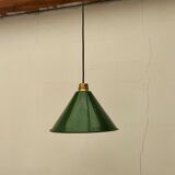 Old enamelled sheet metal lamp