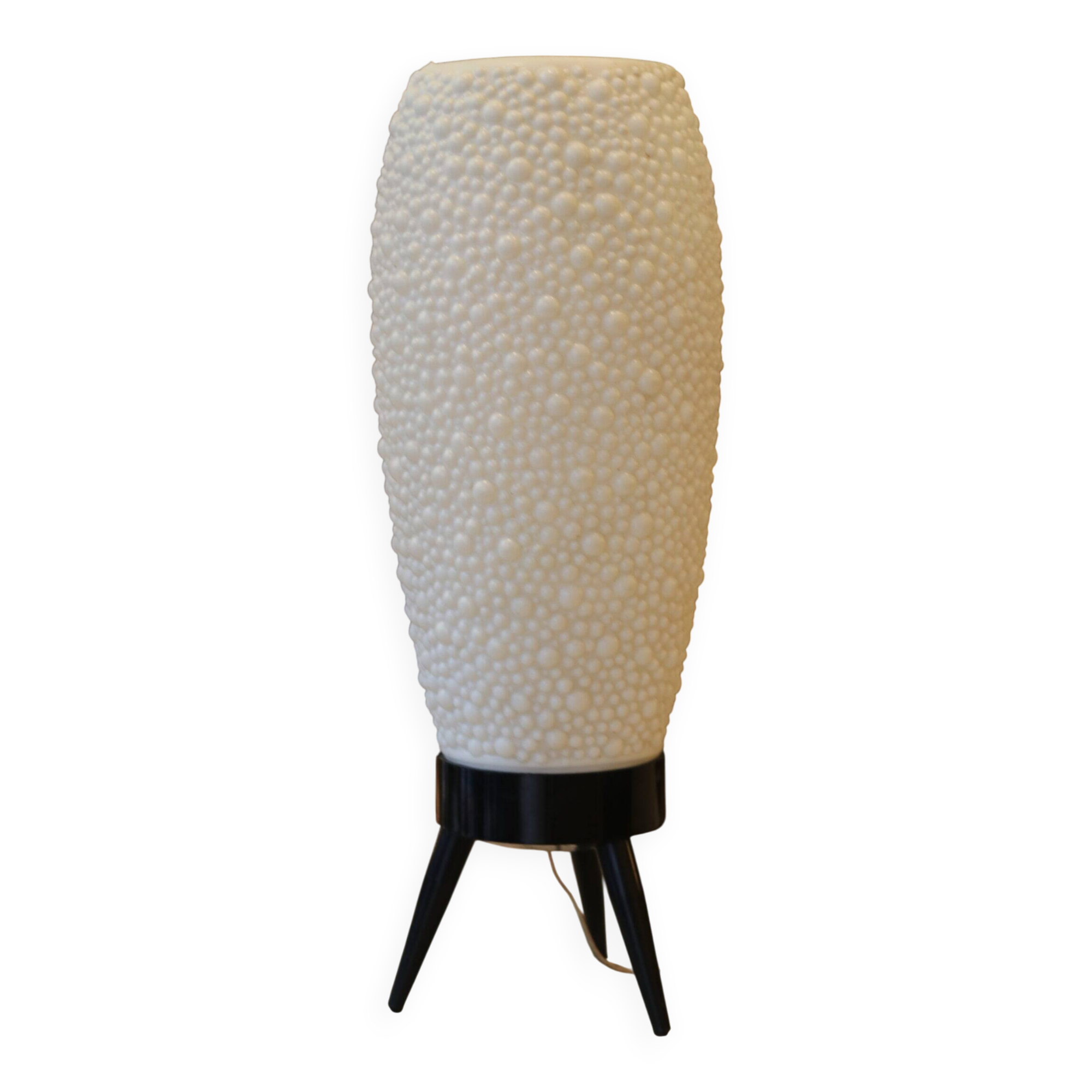 Mid-century textured plastic lamp, 1950s–60s.