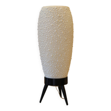 Mid-century textured plastic lamp, 1950s–60s.