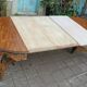 Napoleon III oak table with three extensions, 12 settings, late 19th century.