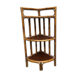 Rattan corner shelf