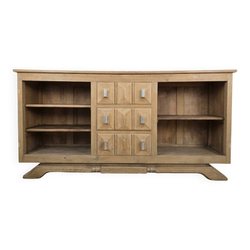 Solid oak enfilade in brutalist style