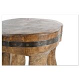 Tabourets bas rustiques en bois
