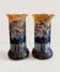 Pair of Art Nouveau painted glass vases