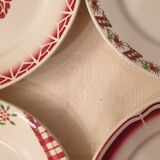 Assorted 4 plates red tones