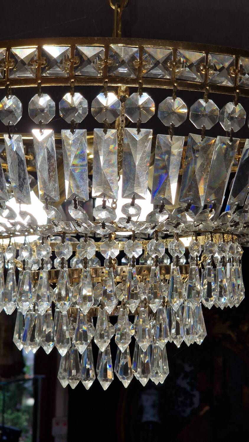 Lustre pampille vintage