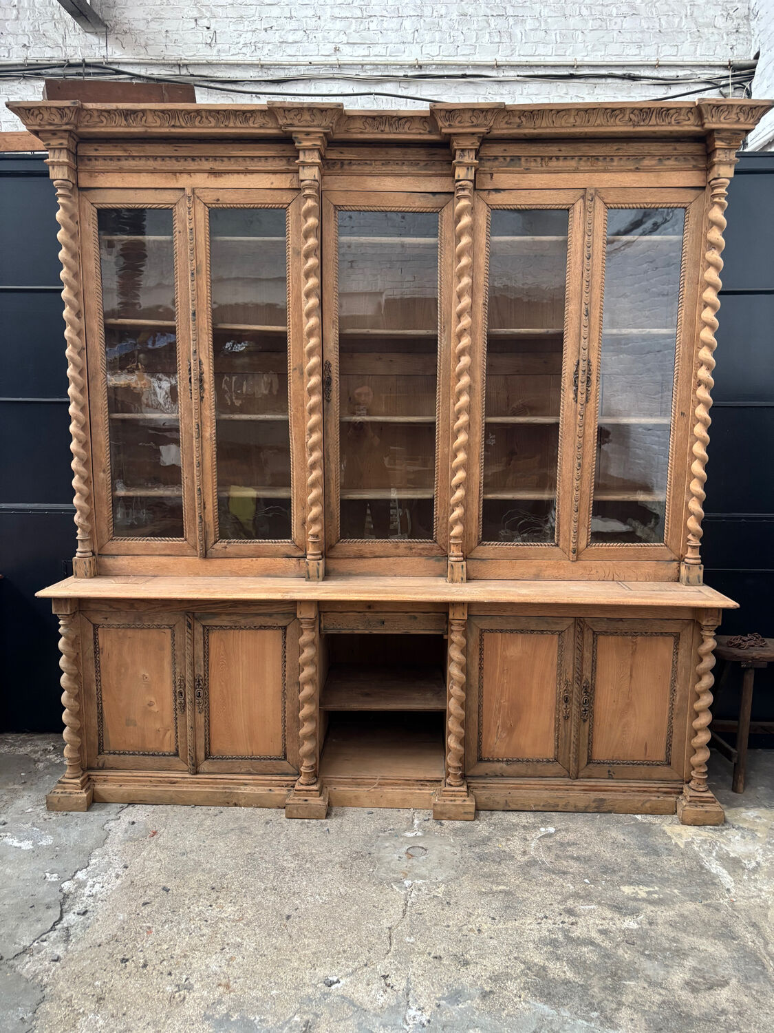 Oak apothecary cabinet, 19th century.