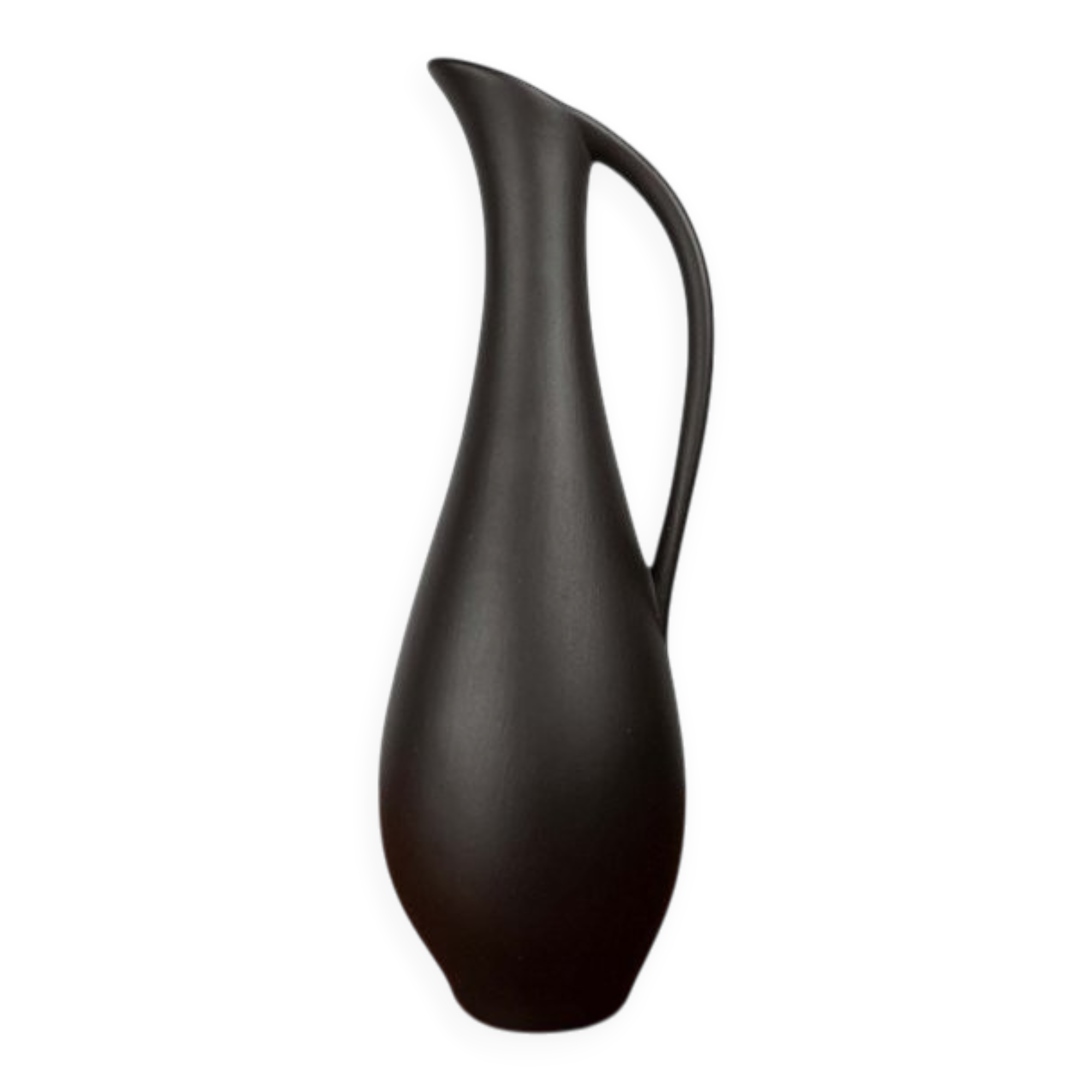 Mid-Century Modern Minimalist Wormser Terra-Sigillata Pottery Carafe Vase, Germany, 1960s