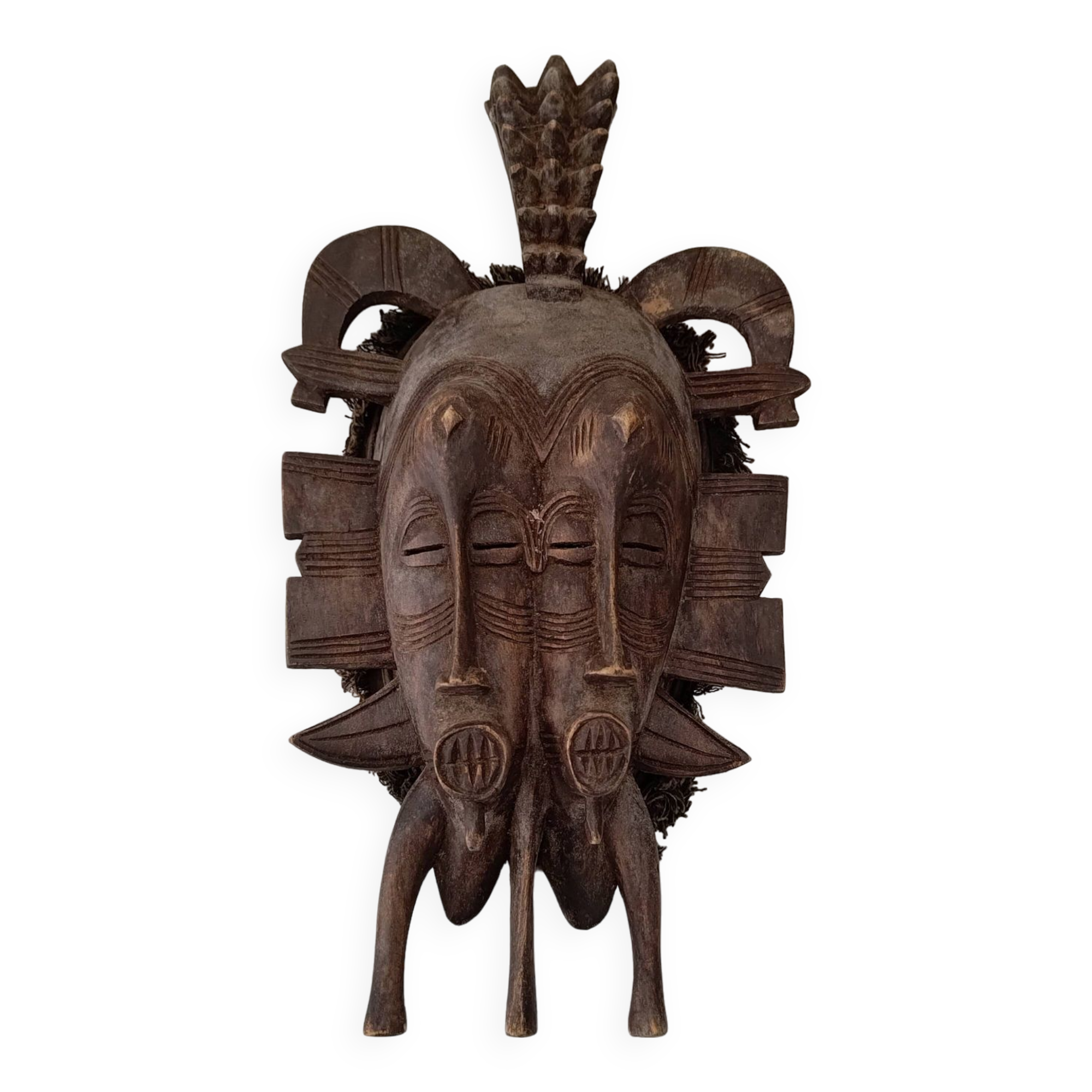 African twin mask Ivory Coast Senoufo